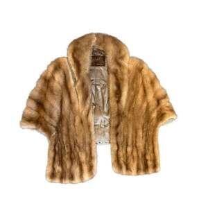 Vintage EMBA Autumn Haze Brown Mutation Mink Fur Stole Vollbracht Furriers